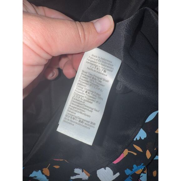 J. Crew Women’s Long Sleeve Floral Crinkle Ruffle Tiered Midi Dress Size 12 - Picture 4 of 6